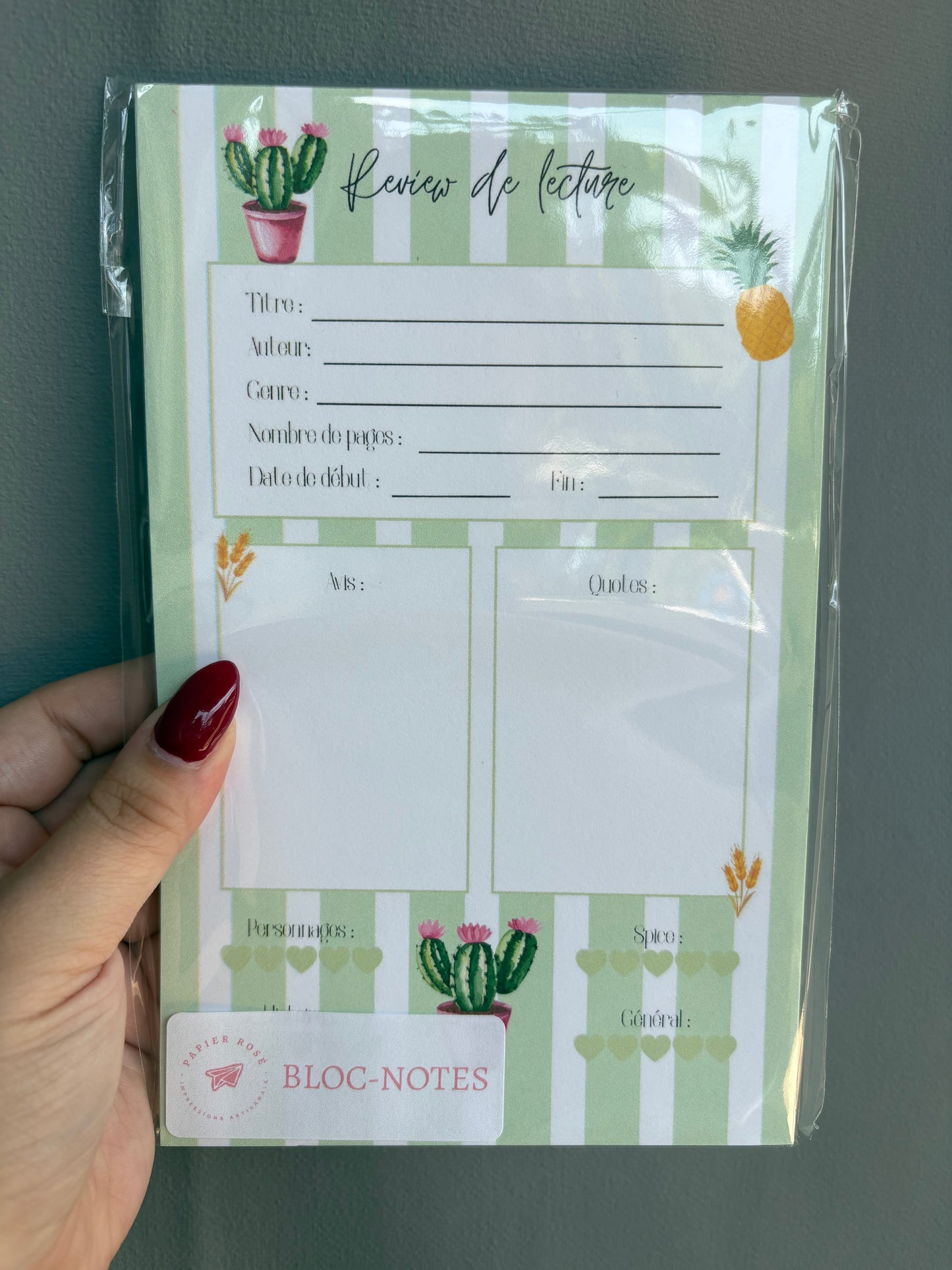 REVIEW DE LECTURE CACTUS ET ANANAS