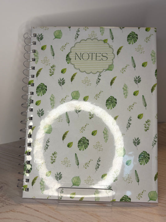 CAHIER DE NOTES FEUILLES VERTES