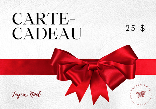 Carte-cadeau Papier Rosé