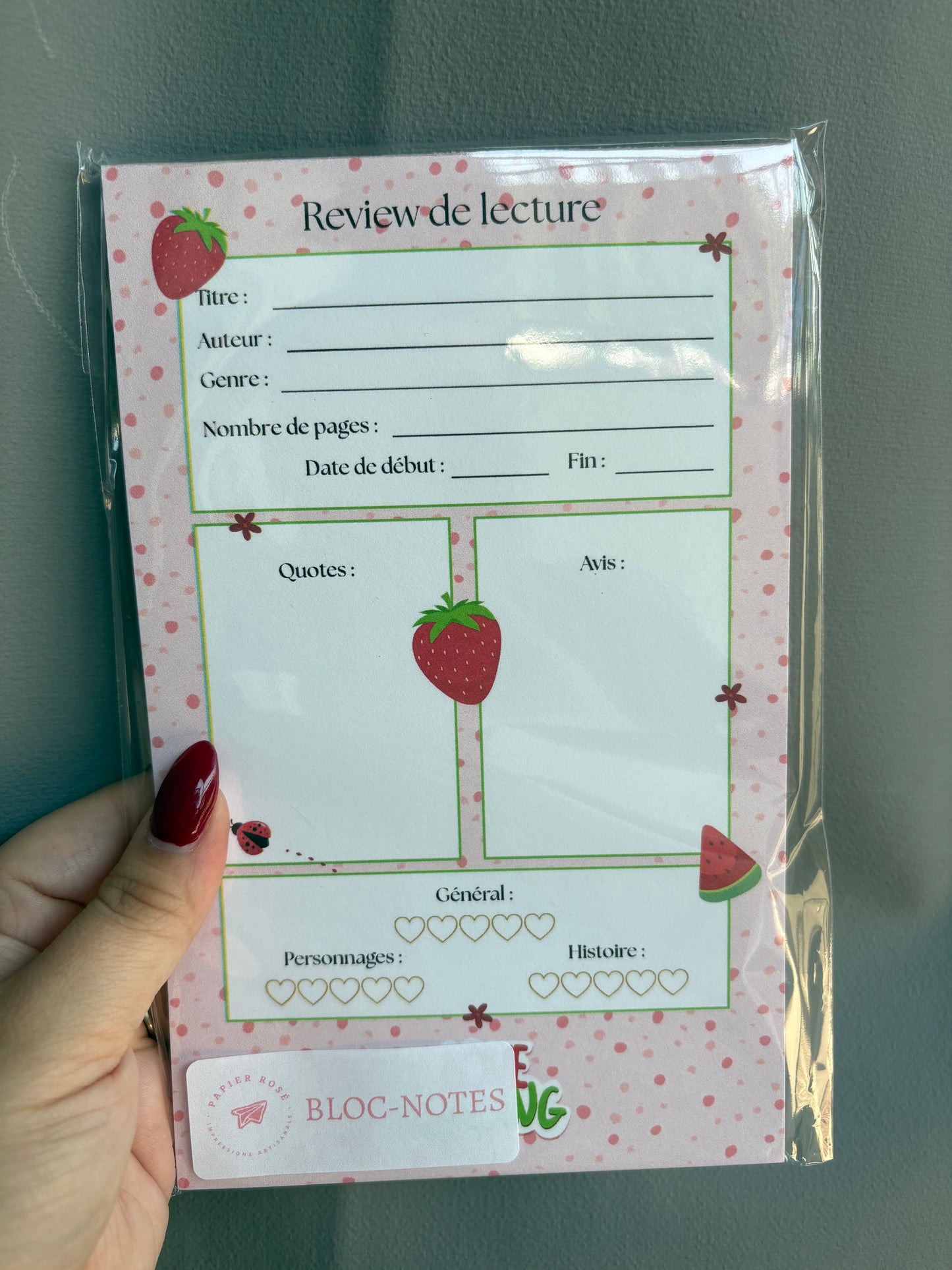 REVIEW DE LECTURE FRAISES