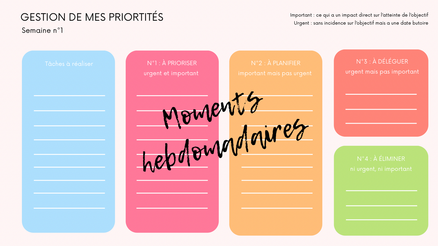 Moments hebdomadaires