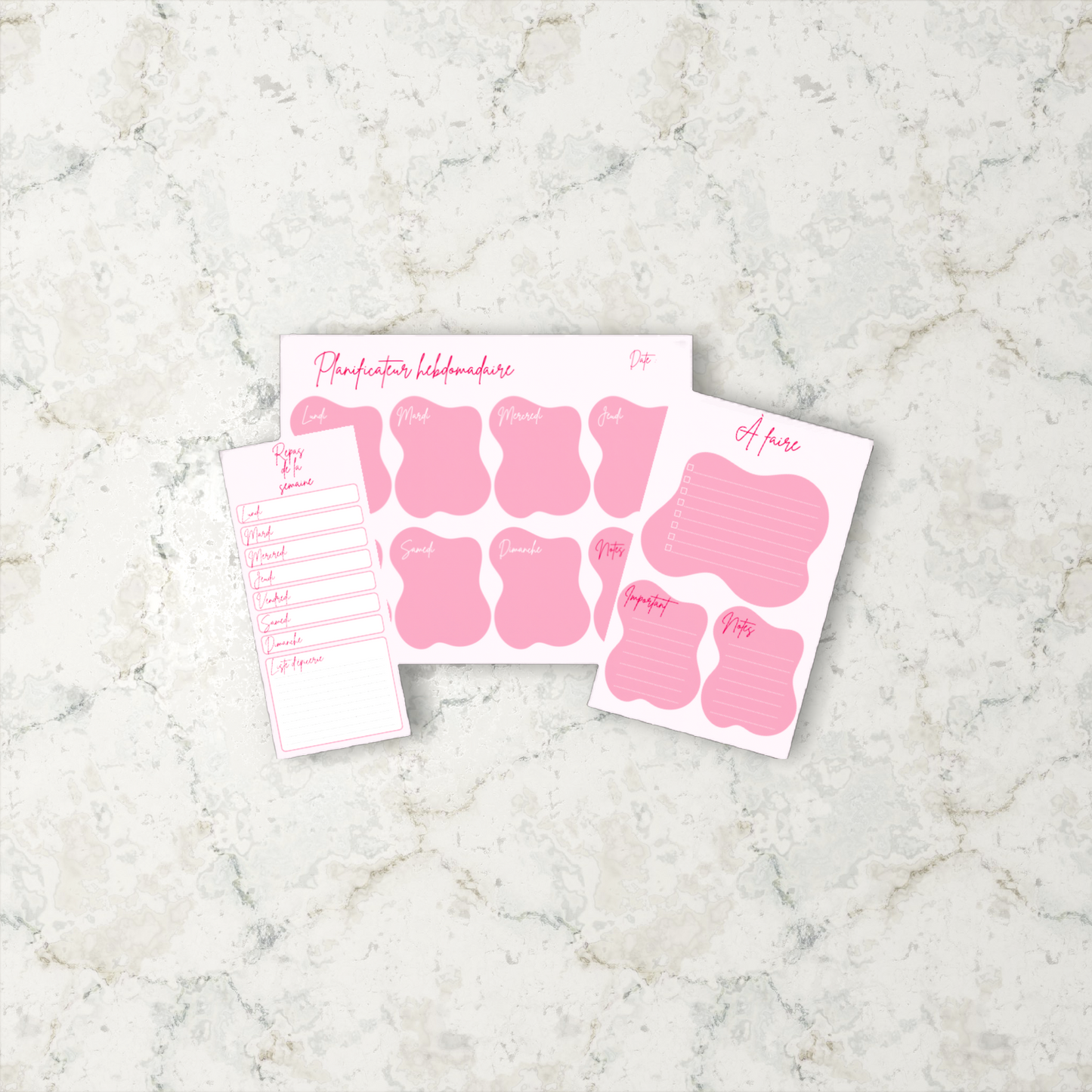 Ensemble douceur rosée