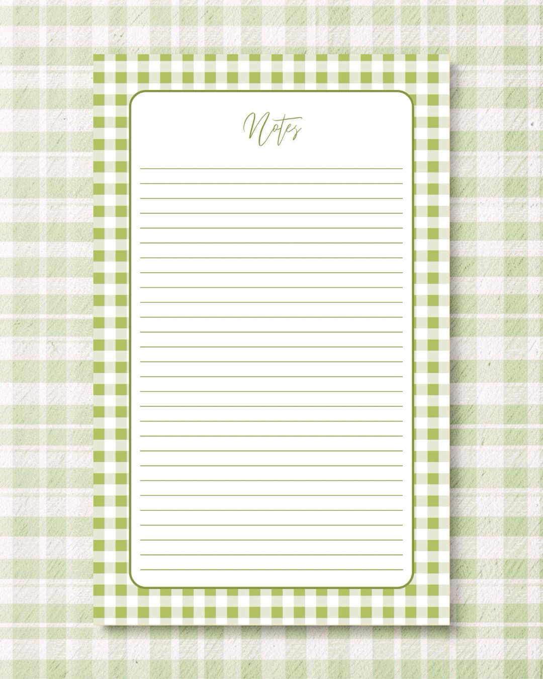 BLOC-NOTES QUADRILLÉ VERT
