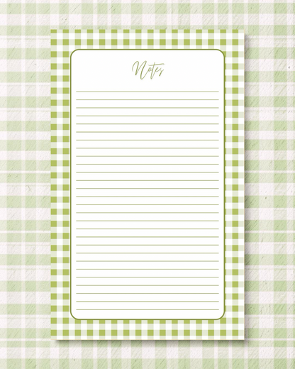 BLOC-NOTES QUADRILLÉ VERT