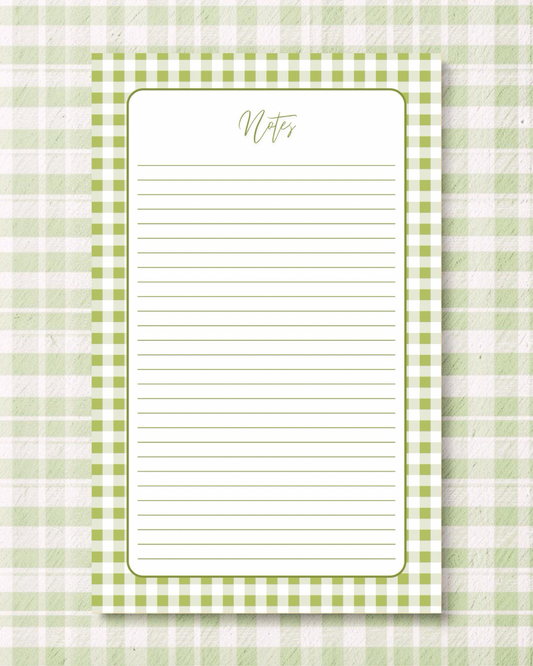 BLOC-NOTES QUADRILLÉ VERT