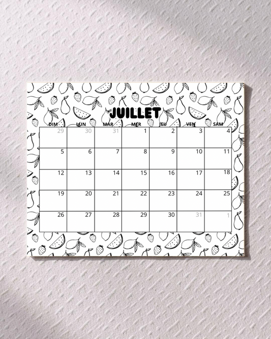 CALENDRIER COLORÉ