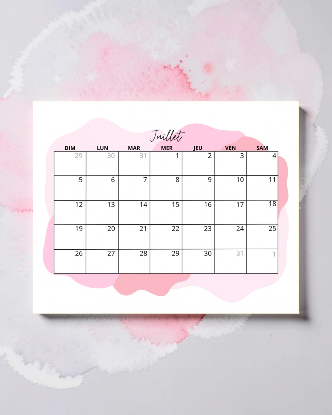 CALENDRIER ABSTRAIT
