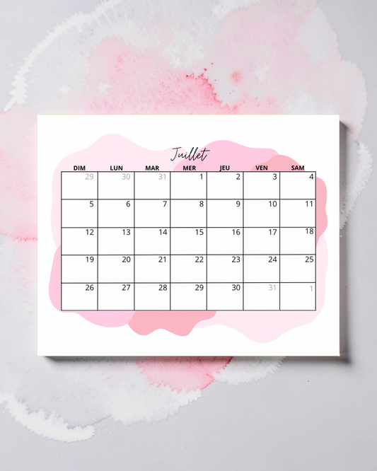 CALENDRIER ABSTRAIT
