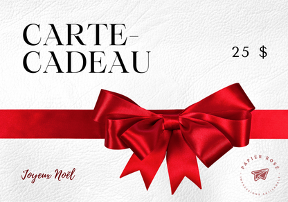 Carte-cadeau Papier Rosé